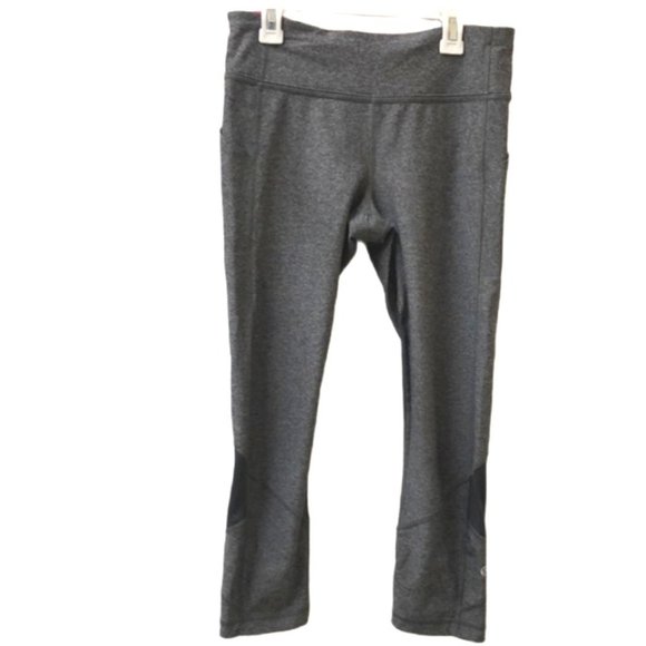 lululemon athletica Pants - Lululemon Pace Rival Crop Heathered Black/Deep Coal/Boom Juice